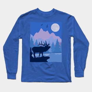 Caribou in the Mountains Long Sleeve T-Shirt